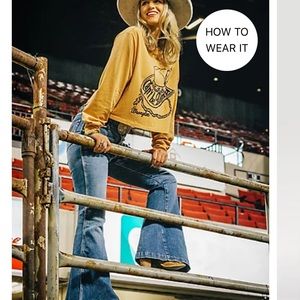 Wrangler retro bell bottoms 32x34